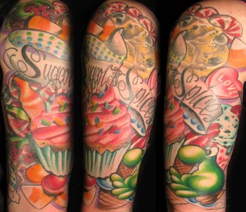 Looking for unique  Tattoos? Sugar & Spice Candy 1/2 Sleeve